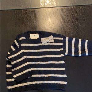 Mayoral toddler girl sweater navy and silver